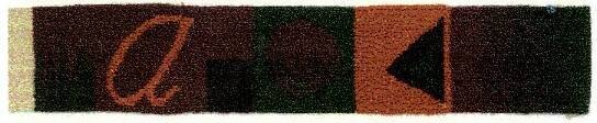 Woven sampler for The Fall tapestry