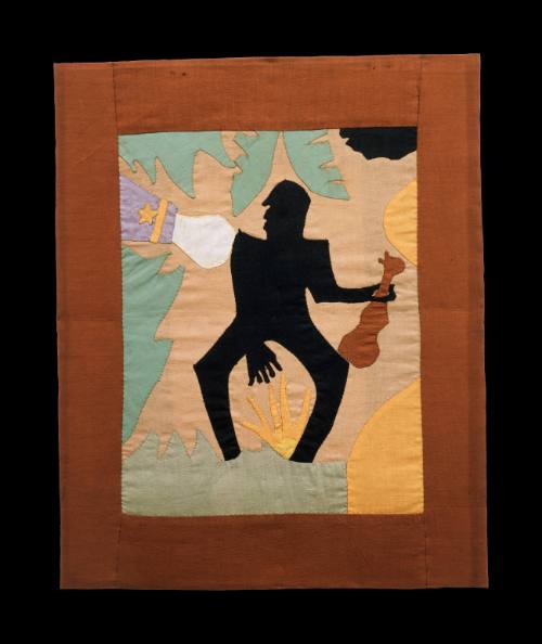 Tennessee Valley Authority Appliqué Quilt Design of Man w/ Musical Instrument