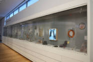 Installation view of Elegant Armor: The Art of Jewelry at the Museum of Arts and Design, New Yo…