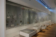 Installation view of Elegant Armor: The Art of Jewelry at the Museum of Arts and Design, New Yo…