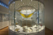 Installation view of Elegant Armor: The Art of Jewelry at the Museum of Arts and Design, New Yo…