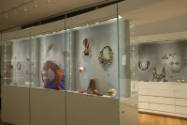 Installation view of Elegant Armor: The Art of Jewelry at the Museum of Arts and Design, New Yo…