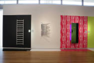Installation view of Totally Rad: Karim Rashid Does Radiators at the Museum of Arts and Design,…