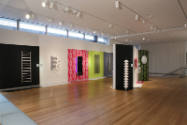 Installation view of Totally Rad: Karim Rashid Does Radiators at the Museum of Arts and Design,…