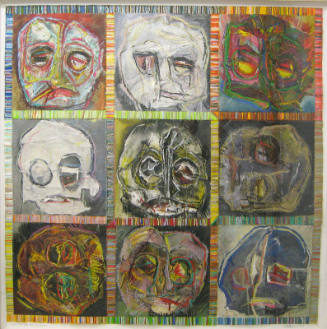 Self Portrait Drawing of the Artist as Nine Guises