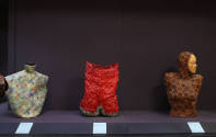 Installation view of Intertwined: Contemporary Baskets from the Sara and David Lieberman Collec…