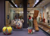 Installation view of Intertwined: Contemporary Baskets from the Sara and David Lieberman Collec…