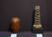 Installation view of Intertwined: Contemporary Baskets from the Sara and David Lieberman Collec…