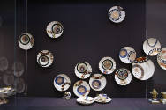Installation view of Eat Drink Art Design at the Museum of Arts and Design, New York (September…