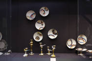 Installation view of Eat Drink Art Design at the Museum of Arts and Design, New York (September…