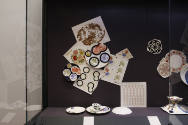 Installation view of Eat Drink Art Design at the Museum of Arts and Design, New York (September…