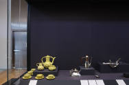 Installation view of Eat Drink Art Design at the Museum of Arts and Design, New York (September…