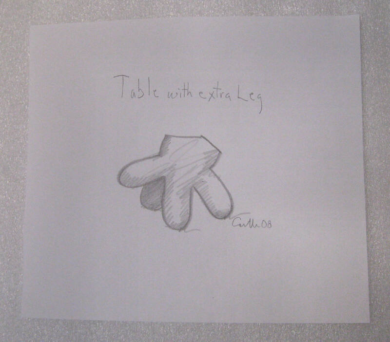 Working drawing for Table with Extra Leg