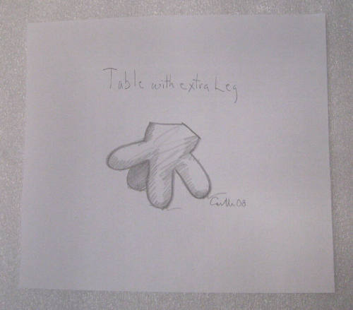 Working drawing for Table with Extra Leg