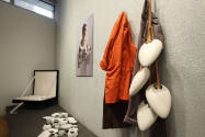 Installation view of A Bit of Clay on the Skin: New Ceramic Jewelry at the Museum of Arts and D…