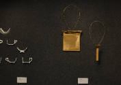 Installation view of A Bit of Clay on the Skin: New Ceramic Jewelry at the Museum of Arts and D…