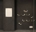 Installation view of A Bit of Clay on the Skin: New Ceramic Jewelry at the Museum of Arts and D…