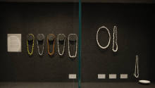 Installation view of A Bit of Clay on the Skin: New Ceramic Jewelry at the Museum of Arts and D…