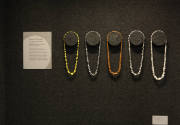 Installation view of A Bit of Clay on the Skin: New Ceramic Jewelry at the Museum of Arts and D…