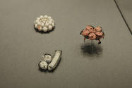 Installation view of A Bit of Clay on the Skin: New Ceramic Jewelry at the Museum of Arts and D…