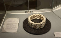 Installation view of A Bit of Clay on the Skin: New Ceramic Jewelry at the Museum of Arts and D…