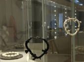 Installation view of A Bit of Clay on the Skin: New Ceramic Jewelry at the Museum of Arts and D…