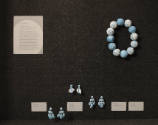 Installation view of A Bit of Clay on the Skin: New Ceramic Jewelry at the Museum of Arts and D…