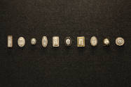 Installation view of A Bit of Clay on the Skin: New Ceramic Jewelry at the Museum of Arts and D…