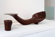 Installation view, The Aldrich Contemporary Art Museum, Wendell Castle-Wandering Forms: Works f…