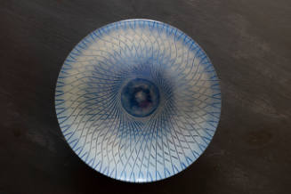 Blue and white plate
