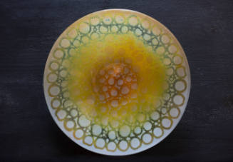 Yellow and white plate