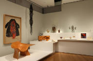 Installation view of Crafting Modernism at the Museum of Arts and Design, New York (October 11,…