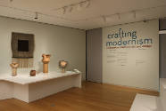 Installation view of Crafting Modernism at the Museum of Arts and Design, New York (October 11,…