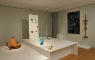 Installation view of Crafting Modernism at the Museum of Arts and Design, New York (October 11,…