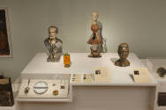 Installation view of Crafting Modernism at the Museum of Arts and Design, New York (October 11,…