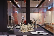 Installation view of Eat Drink Art Design at the Museum of Arts and Design, New York (September…