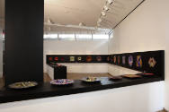 Installation view of Klaus Moje: Painting with Glass at the Museum of Arts and Design, New York…