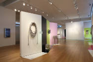 Installation view of Totally Rad: Karim Rashid Does Radiators at the Museum of Arts and Design,…