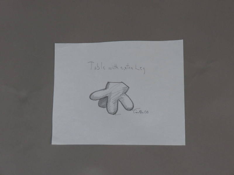Working drawing for Table with Extra Leg
