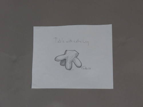 Working drawing for Table with Extra Leg