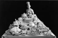 Robert Arneson, 1971, Smorgi-Bob, The Cook, white earthenware with glaze