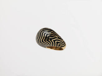 Black and Gold Enamel Ring