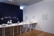 Installation view of Object Factory: The Art of Industrial Ceramics at the Museum of Arts and D…