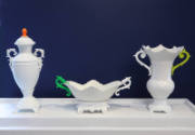 Installation view of Object Factory: The Art of Industrial Ceramics at the Museum of Arts and D…
