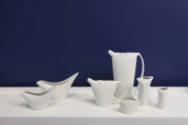 Installation view of Object Factory: The Art of Industrial Ceramics at the Museum of Arts and D…