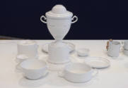 Installation view of Object Factory: The Art of Industrial Ceramics at the Museum of Arts and D…