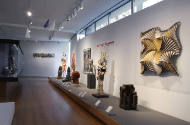 Installation view of California Dreamers: Ceramic Artists from the MAD Collection at the Museum…