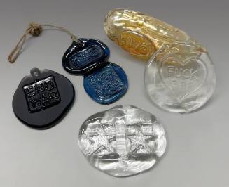 Stamped glass ornaments and glass stamps