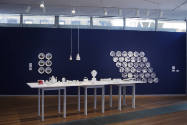 Installation view of Object Factory: The Art of Industrial Ceramics at the Museum of Arts and D…
