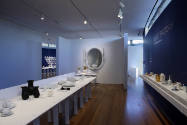 Installation view of Object Factory: The Art of Industrial Ceramics at the Museum of Arts and D…